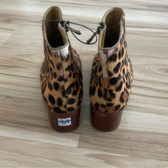 J. Crew Leopard Print Calf Hair Ankle Boots - Picture 4 of 9
